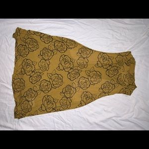 Mustard yellow open side/back muscle tank